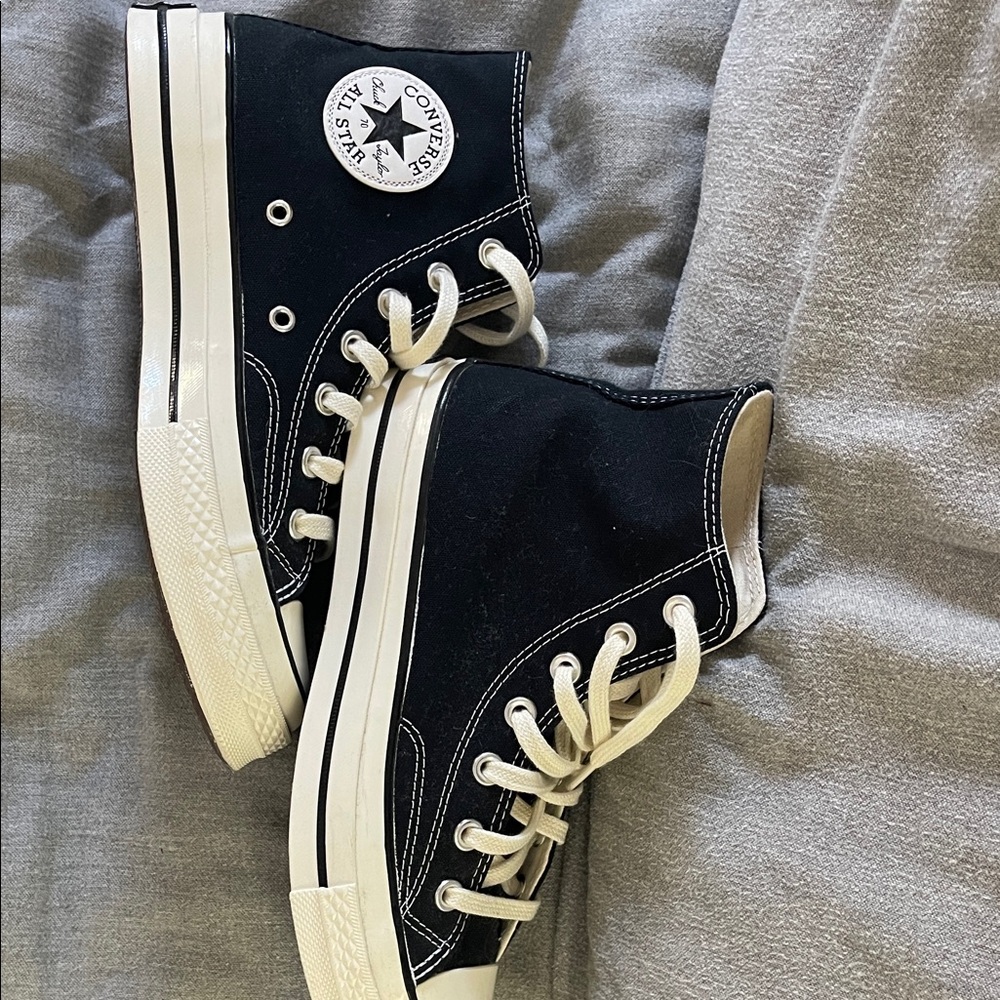 Converse Chuck 70s Classic Black High-Tops ECU Men’s 6, Women’s 8 - Picture 2 of 7